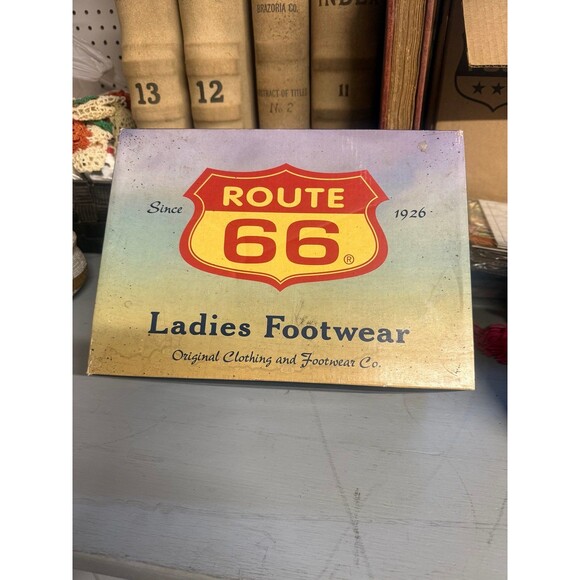 Vintage-Inspired Route 66 Red Suede Slip-On Shoes Retro Comfort Casuals sz 8 - Picture 8 of 9